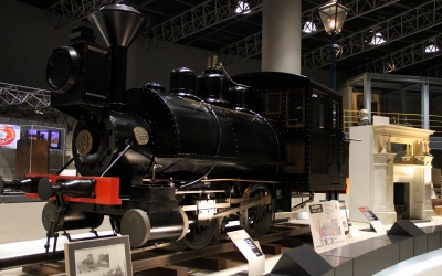 蒸気機関車の模型