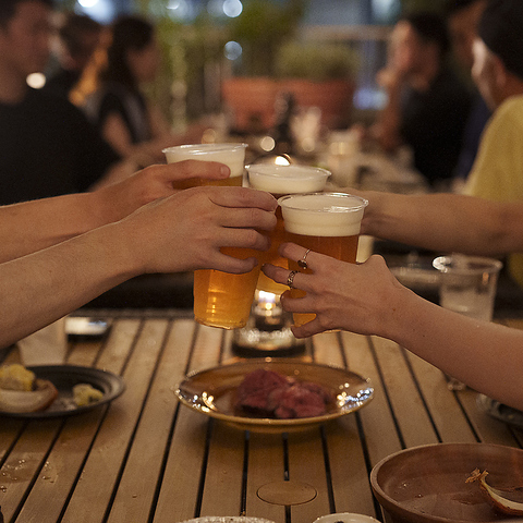 ビールで乾杯