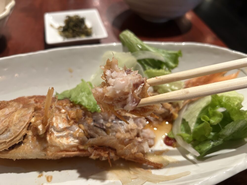 糸より唐揚げ 香味酢