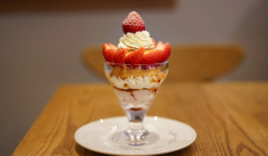 あまおうのパフェ