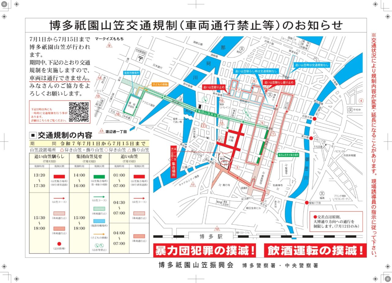 令和7年度の交通規制