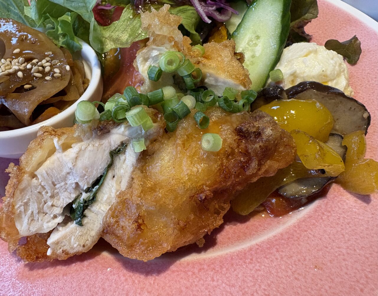 鶏むね肉の梅しそフリット