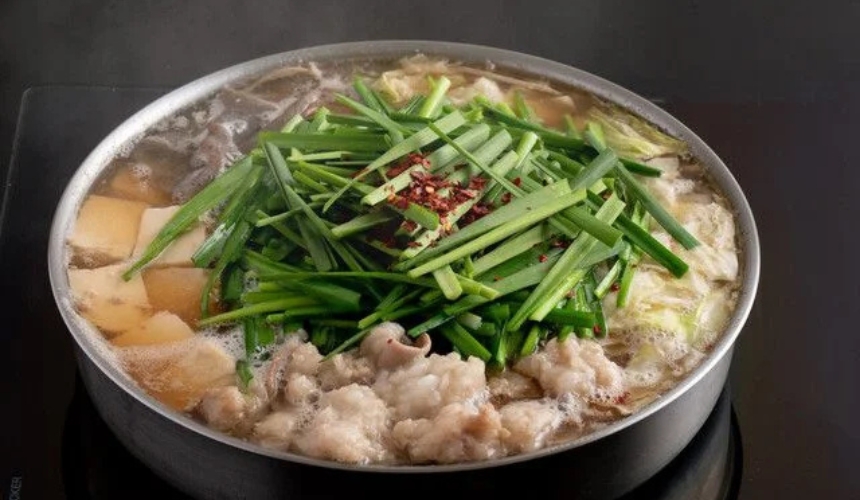 もつ鍋のアップ