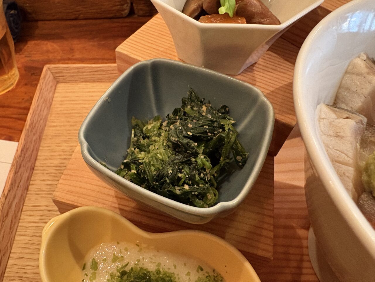 ほうれん草のレバー和え
