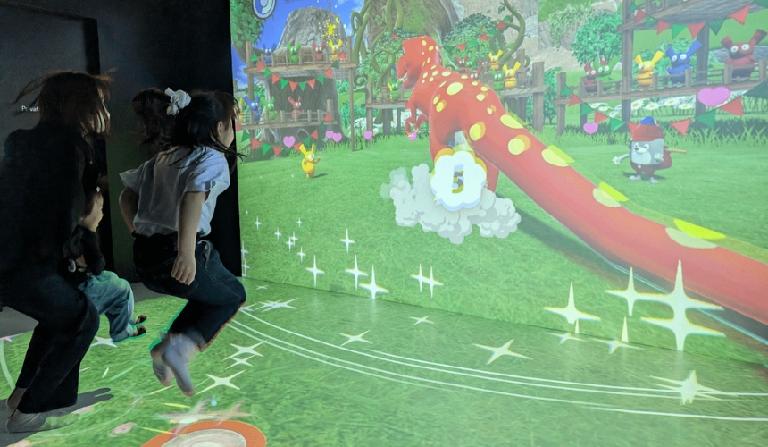 親子でゲームを楽しむ