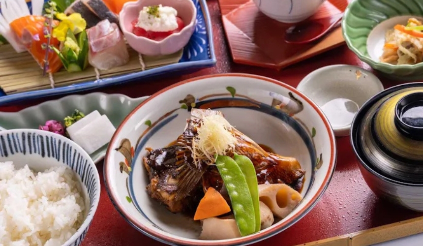 あら炊きのお造り定食