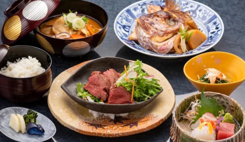 サーロインが入った定食