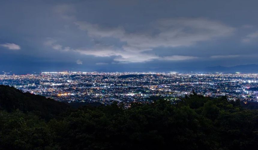 見下ろす夜景