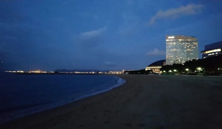 ビーチからの夜景
